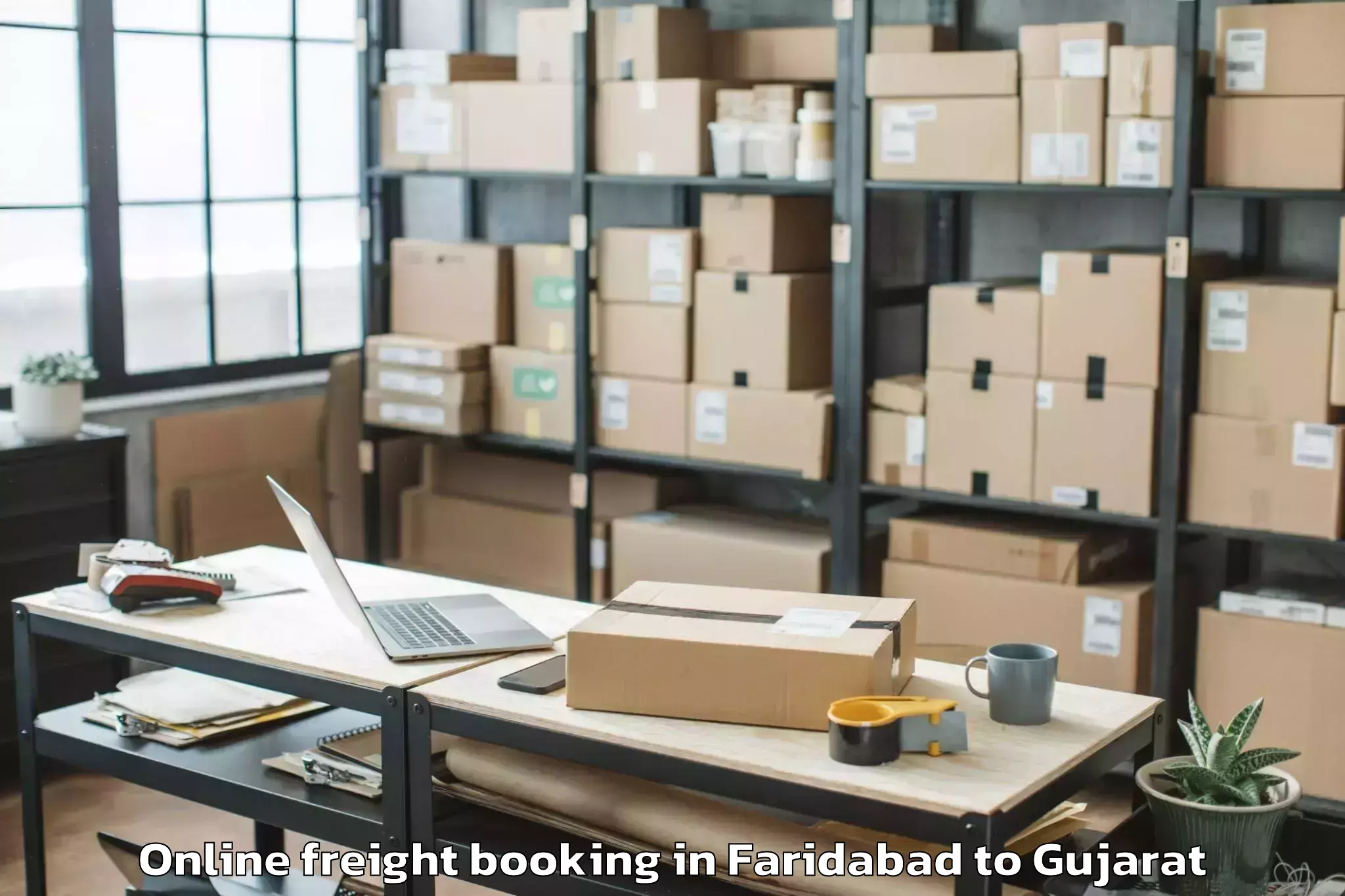 Leading Faridabad to Savar Kundla Online Freight Booking Provider